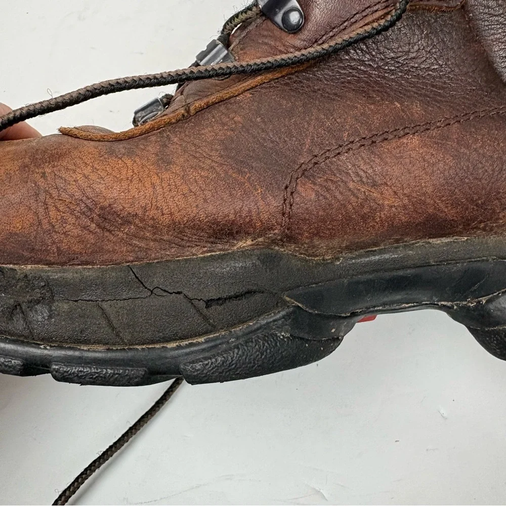 Red Wing Work Construction Boots Brown Leather Lace-up ASTM 2414 05 size 11